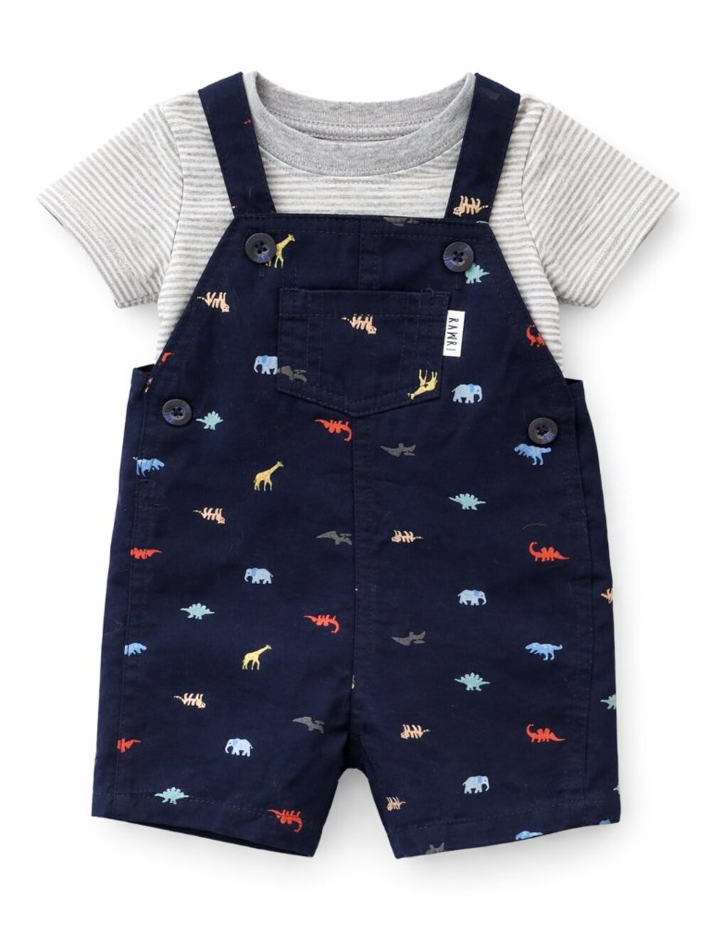 NWT Carter’s Baby Boy 2-Piece Outfit 6 Months Navy Animal Overall Set Shirt